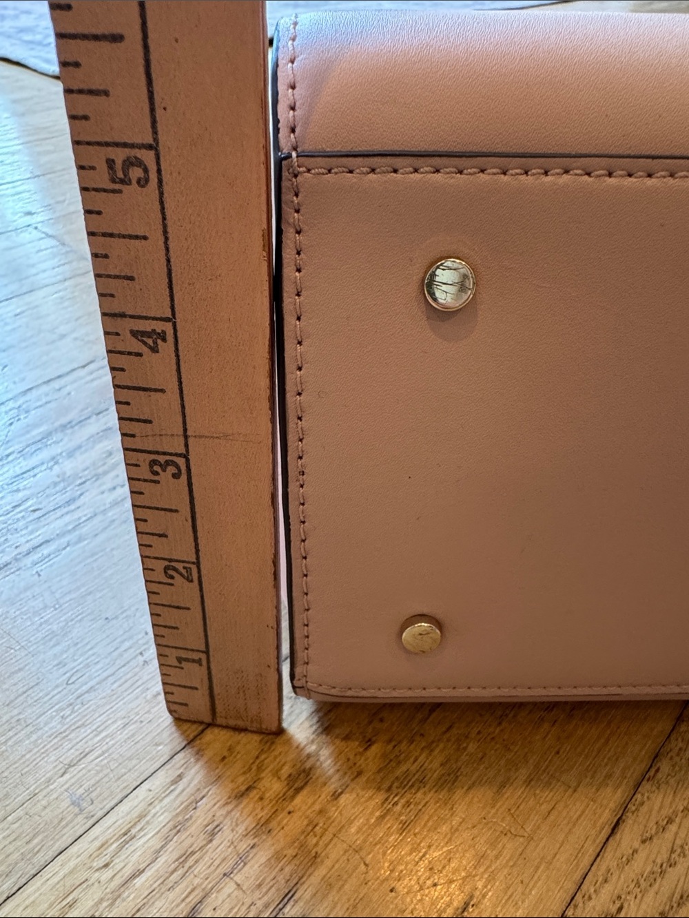 kate spade pale pink scallop-edge leather tote - Picture 4 of 13